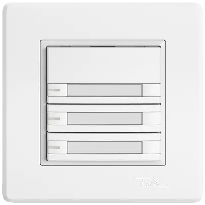 Pulsante universale INC EDIZIO.liv UNI SNAPFIX® c.LED RGB 3× com.2T targ.bi 