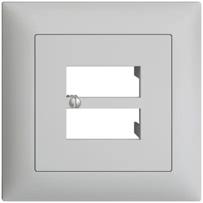 Kit frontale INC EDIZIOdue grigio chiaro 88×88mm 4×RJ45 