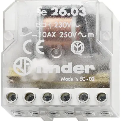 Teleruttore Finder 1NC+1NO 10A off on/on off, per 230VAC 