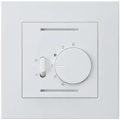 Termostato INC Hager kallysto.pro, con interr.di riscald./raffred., bianco 