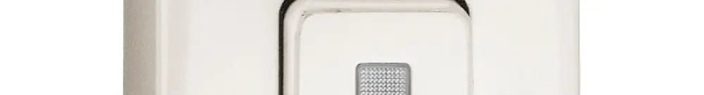 Contact à poussoir lum. AP A-R/1L blanc FH, orientation LED jaune 