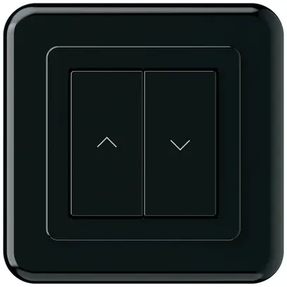 Pulsante per tapparelle KNX INC Hager BA basico C doppio 86×86mm nero 
