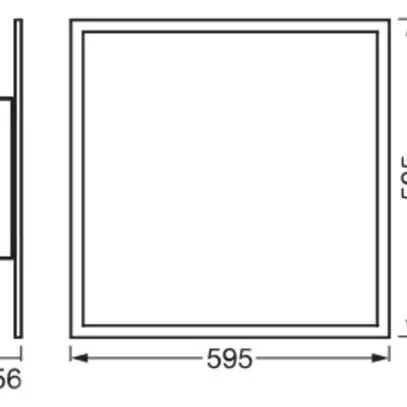 Plafonnier LED LDV PLANON PLUS 36W 2800lm 3000K 600×600mm blanc 