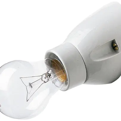Portalampada murale Roesch E27 porcellana Ø75×85mm bianco 