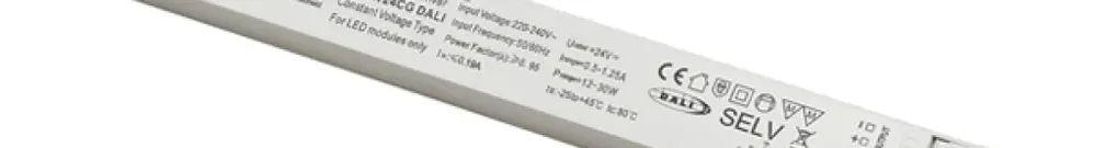 Alimentation LED SLV 30W 24V DALI VAR 300×30mm 