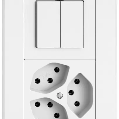 UP-Kombination EDIZIO.liv SNAPFIX® 2×1 156×96mm Schema 1/3+3/1L+3×T13 weiss 