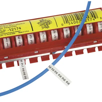 Dévidoir de ruban marqueur pour câbles 3M ScotchCode STD-0-9 rouge 