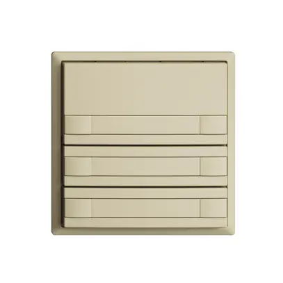 Pulsante KNX RGB EDUE, 250mW, s.LED, c.carta, 3×pulsante, com.2×tasti, van 