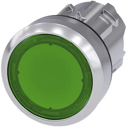 Pulsante luminoso Siemens SIRIUS ACT verde metallo lucido 