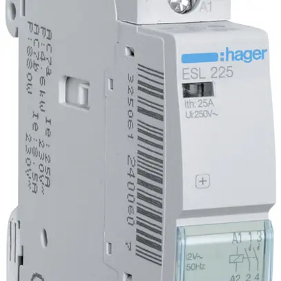 Contattore AMD Hager 12VAC 2 chiusura 0 apertura 25A 1UM 