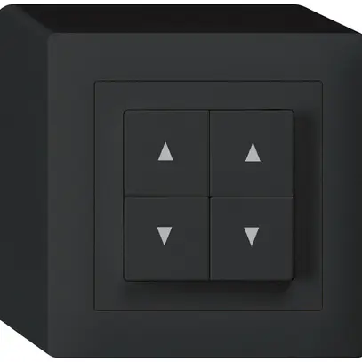 Pulsante per tappar.AP kallysto nero con 4 tasti 