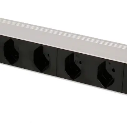 Mehrfachsteckdose PDU 19" MH maxCONNECT 7×T13 1HE Td 3×1.5mm² 1×T12 3m alu/sz 