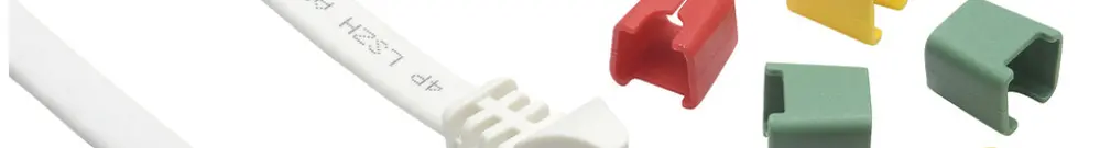 Cavo patch RJ45 Ceconet Slim, cat.6A U/FTP, piatto, codificabile, bianco, 2m 