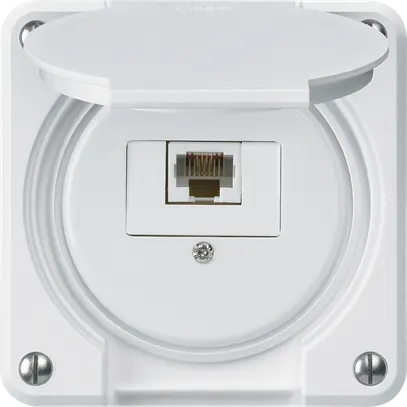 UP-Anschlussdose robusto IP55 weiss 1×RJ45/u für Kombination 