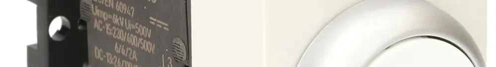 Pulsante AMD K&N, 1Ch 6A, 2UM, calotta bianco 