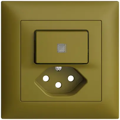 Kit frontale INC EDIZIOdue olive 88×88mm T13 con lente 