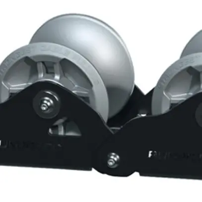 Chaîne à rouleaux de renvoi de câbles Runpotec 4×Ø130mm max.4500kg 