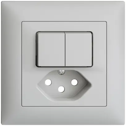 Frontset EDIZIOdue hellgrau 88×88mm T13 