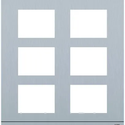 Cadre de recouvrement audio ABB-Welcome, pour 2/3 (6 modules), Al brossé 