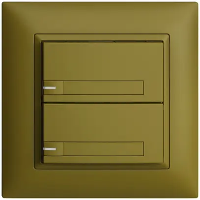 Pulsante INC KNX 2×EDIZIOdue olive RGB con LED con inserto carta 