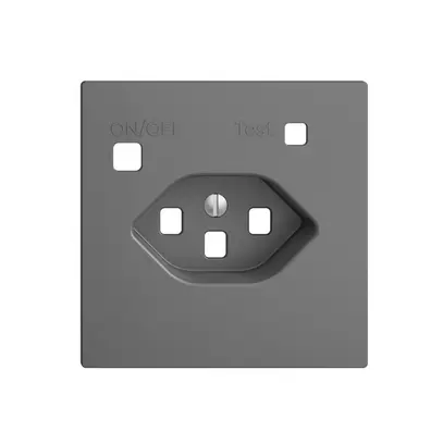 Kit frontal EDIZIOdue pour prise FI F, T23, gris foncé 