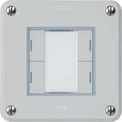 Poussoir ENC robusto A KNX 4× LED RGB s/e-link gris clair 