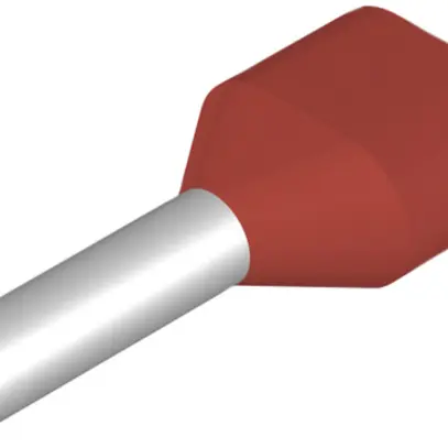 Embout de câble jumelé Weidmüller H isolé 2×1mm² 8mm rouge DIN en vrac 
