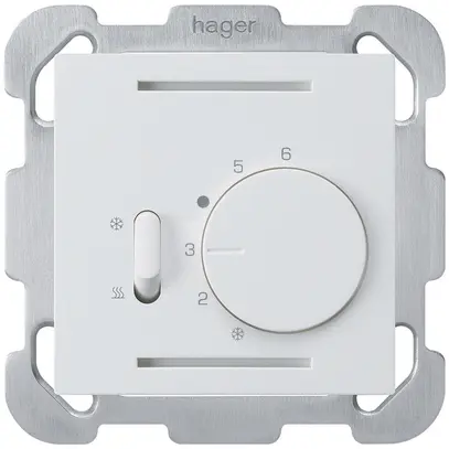 Termostato INC Hager kallysto B, con interr.di riscald./raffred., bianco 