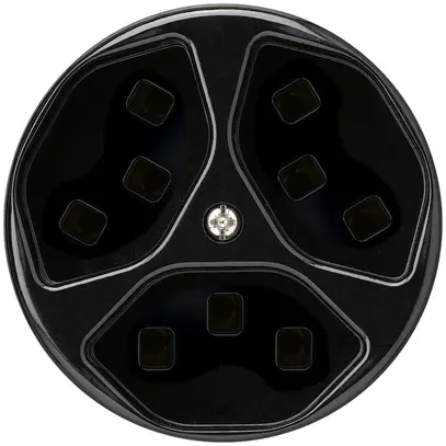 Presa Hager basico 3×tipo 23 A nero 