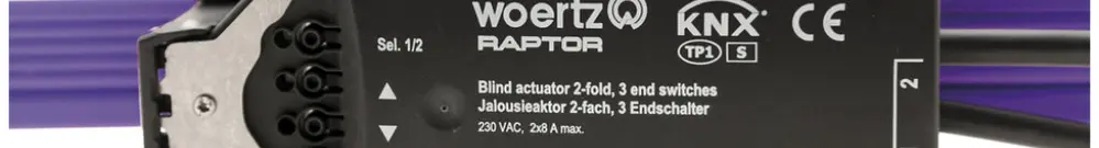 Actionneur de jalousie Woertz, 2 fois KNX L1NPE 