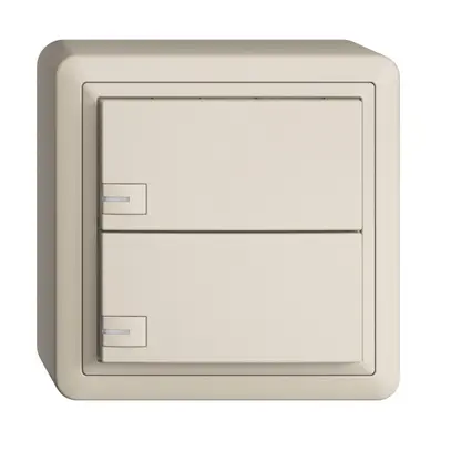 Poussoir KNX RGB AP EDUE, 250mW, a.LED RGB, 2×poussoir, comm.1×touche, crema 