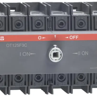 Commutateur de charge AMD ABB OT125F3C, 3P 125A/690V, commutation ouverte I-O-II 