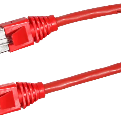 Cavo di allacciamento S/UTP RJ45-RJ45 0.5m rosso senza alogeno 