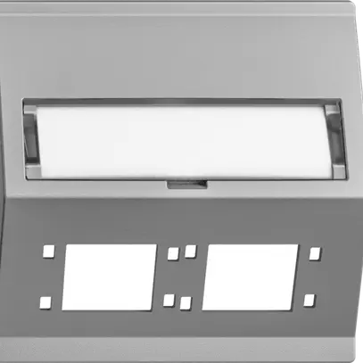 Kit montaggio INS EDIZIOdue F uscita obliqua 2×R&M cat.6A/LC speciale, silver 