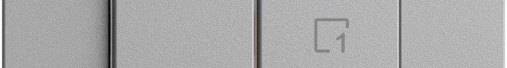 Interruttore 1K/2T scena Edue Wiser silver 