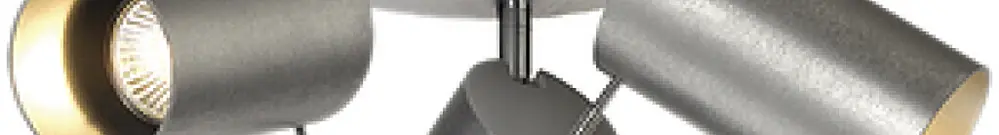 Decken-/Wandleuchte SLV ASTO TUBE, 3×GU10 75W runde Rosette IP20 Alu gebürstet 