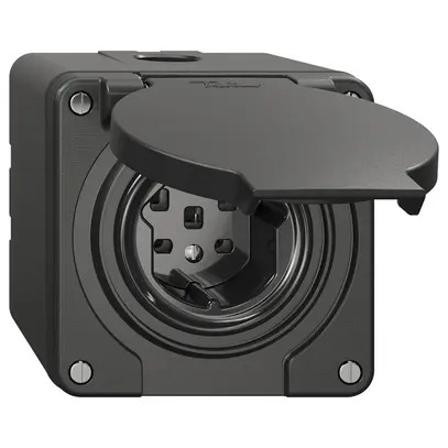 Presa NAP NEVO, 1×T25, IP21, nero 