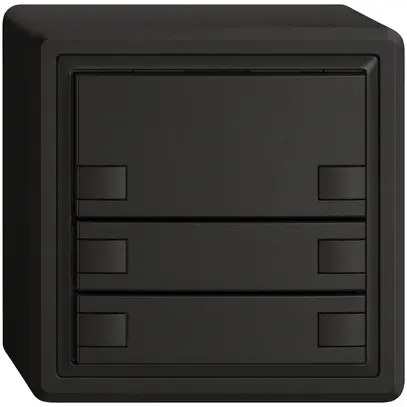 Pulsante KNX RGB AP EDIZIO.liv SNAPFIX® sensore temp.s.LED 3× com.2T ne 