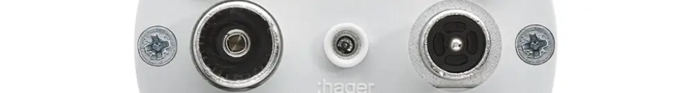 Intérieur pour prise antenne Hager R/TV montage E 11dB 2GHz 