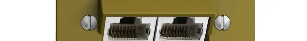 Presa INC 2×RJ45/s 8P sep. EDIZIOdue olive ITplus 