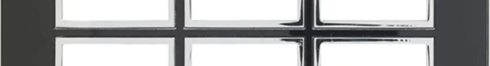 Intestazione INC Legrand Arteor 2×3, orizzontale, mirror black 