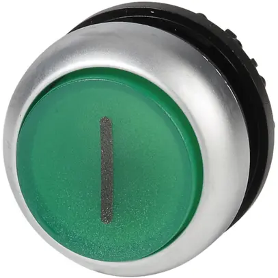 Bouton-poussoir lumin.ETN RMQ haut I vert, à accroch., ann.chr 