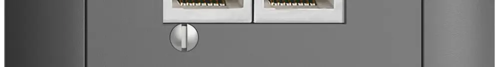 Scatola INC 2×RJ45/s 4P sep.grigio scuro EDIZIOdue R&M swissline 