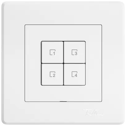 Pulsante scene INC EDIZIO.liv Wiser SNAPFIX® 4 scene 4 tasti WLAN bi 