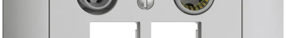 Presa multimedia ENC EDIZIOdue FMI EASYNET 11dB, p.2×RJ45 S-One, grigio chiaro 