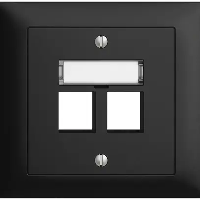 Kit montaggio INS EDIZIOdue FKE, uscita dritta, per 2×Keystone, nero 