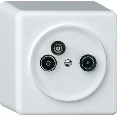 Presa antenna AP TV-R-dati origin cassetta passante 14dB 4dB bianco 