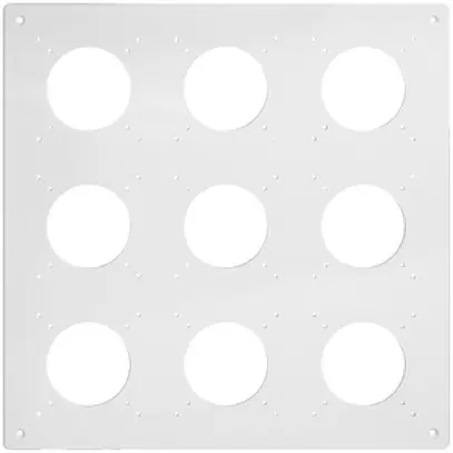Intestazione NUP Feller NEVO, 3×3, per apparecchi N.CO, bianco 