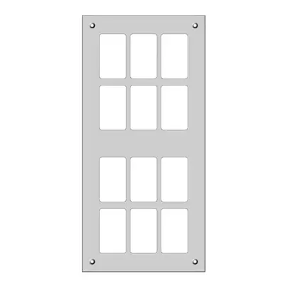 Montageplatte FLF 4×3 Al weiss FH 