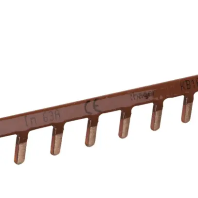 Phasenschiene Hager 1L Stift 10mm² 63A 228×13mm 